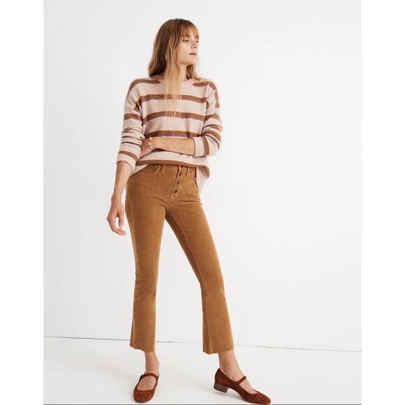 Madewell Cali Demi-Boot Jeans: Corduroy Edition Size 24 in Burnished Cedar - Picture 4 of 14